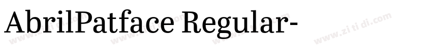 AbrilPatface Regular字体转换 AbrilPatface Regular字体转换